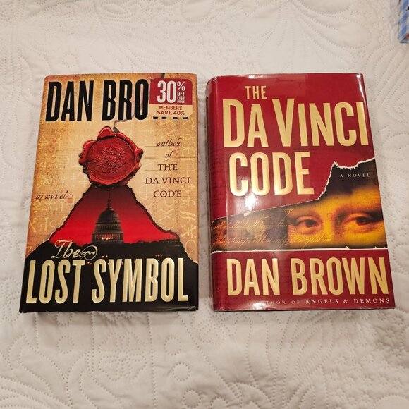 The Da Vinci Code & The Lost Symbol Hardcover Books By Dan Brown - Picture 1 of 11